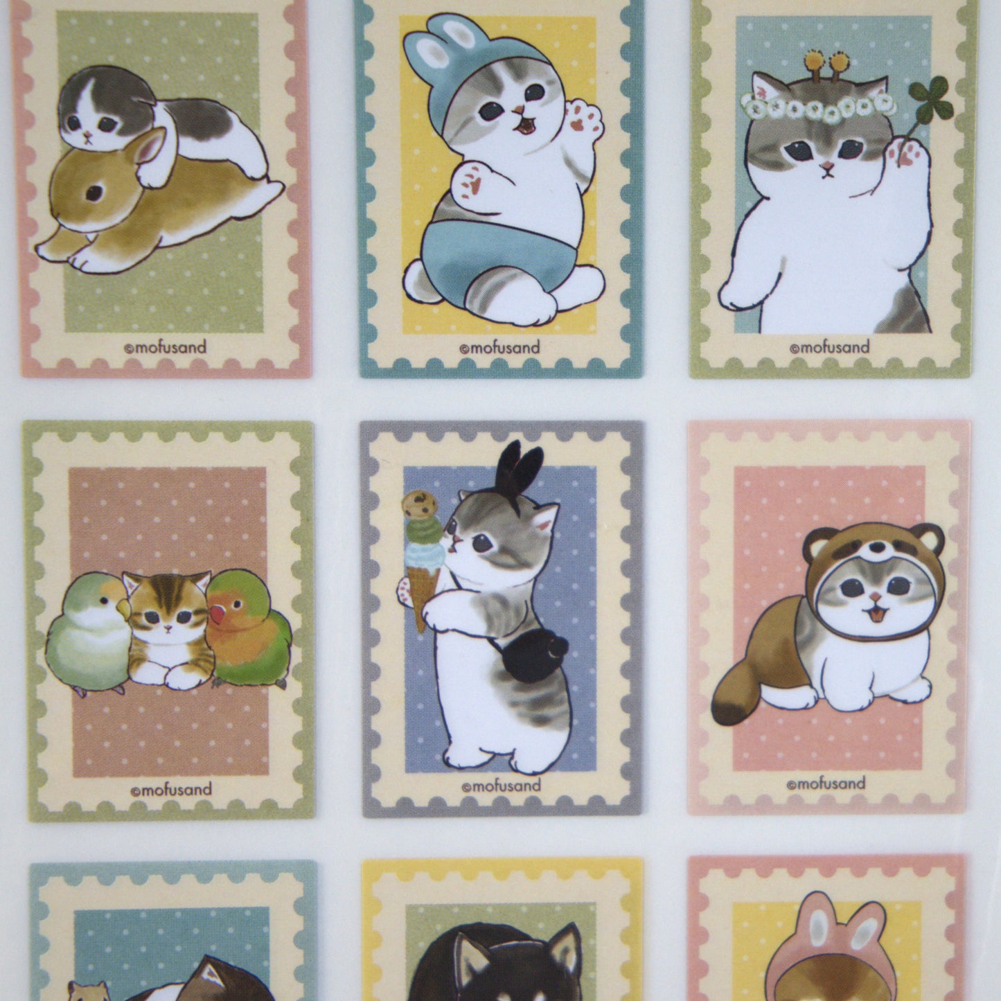 Mofusand Stamp Sticker Sheet Bunny