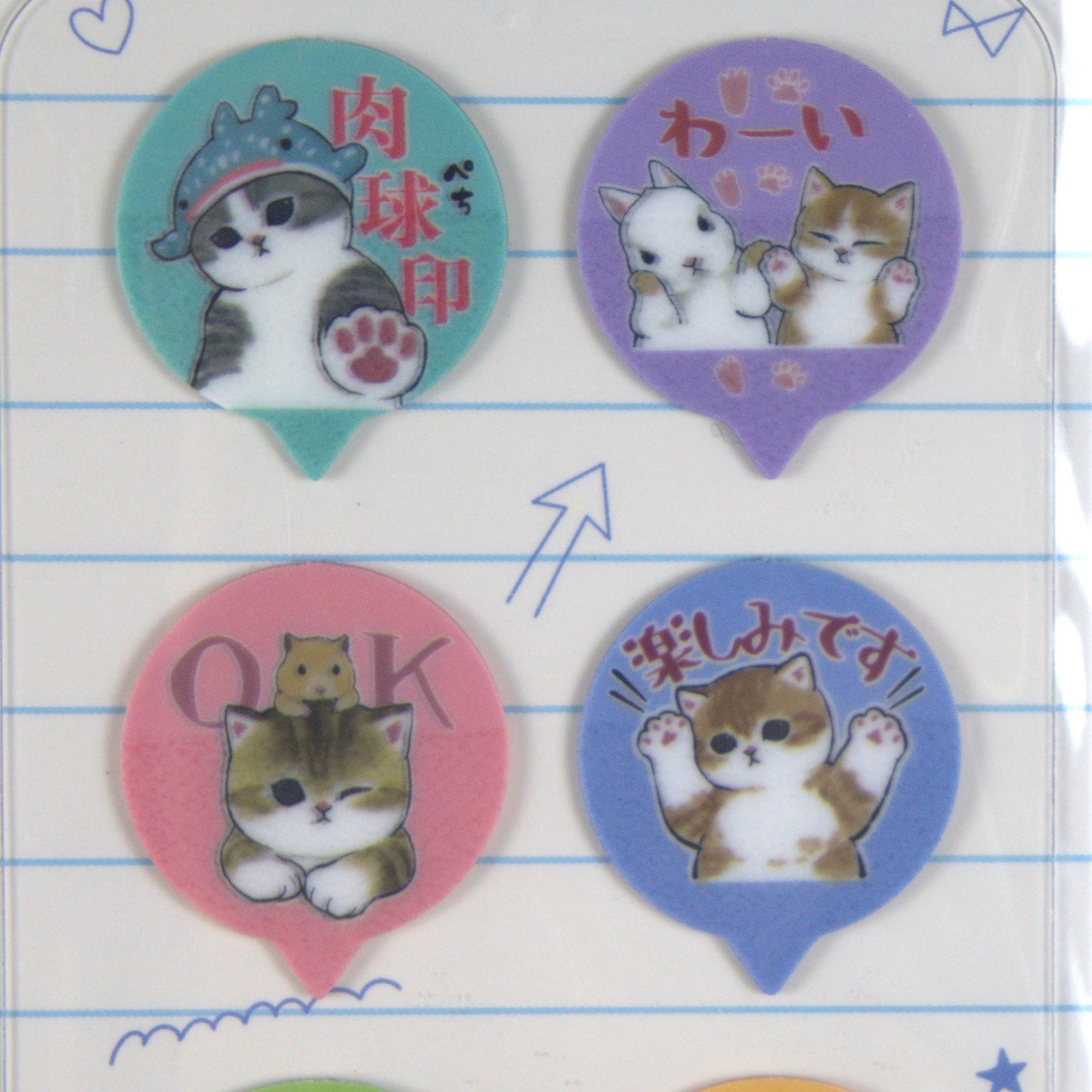 Mofusand Round Sticky Note Tabs Bunny