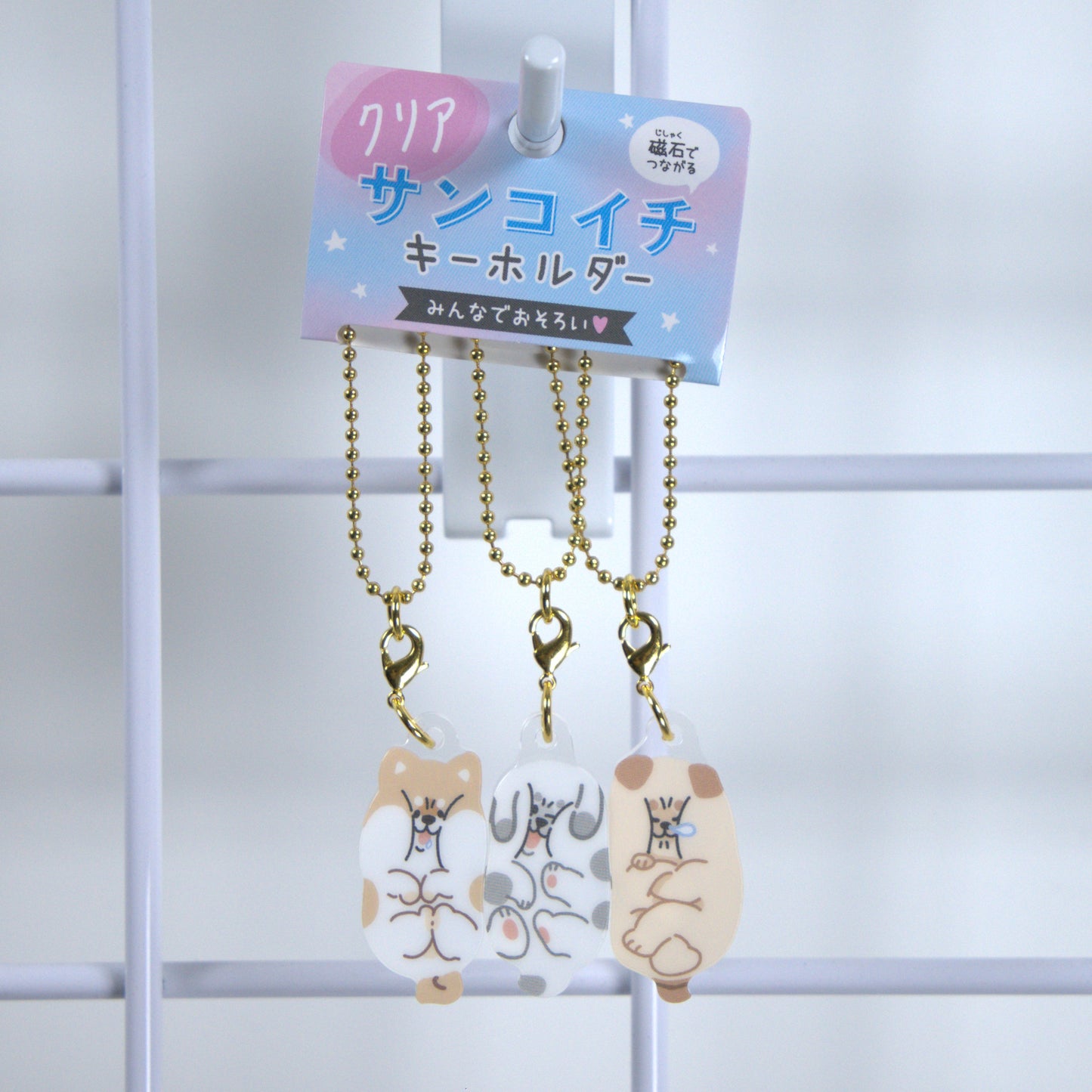 Crux Acrylic Triple Keychains Dogs