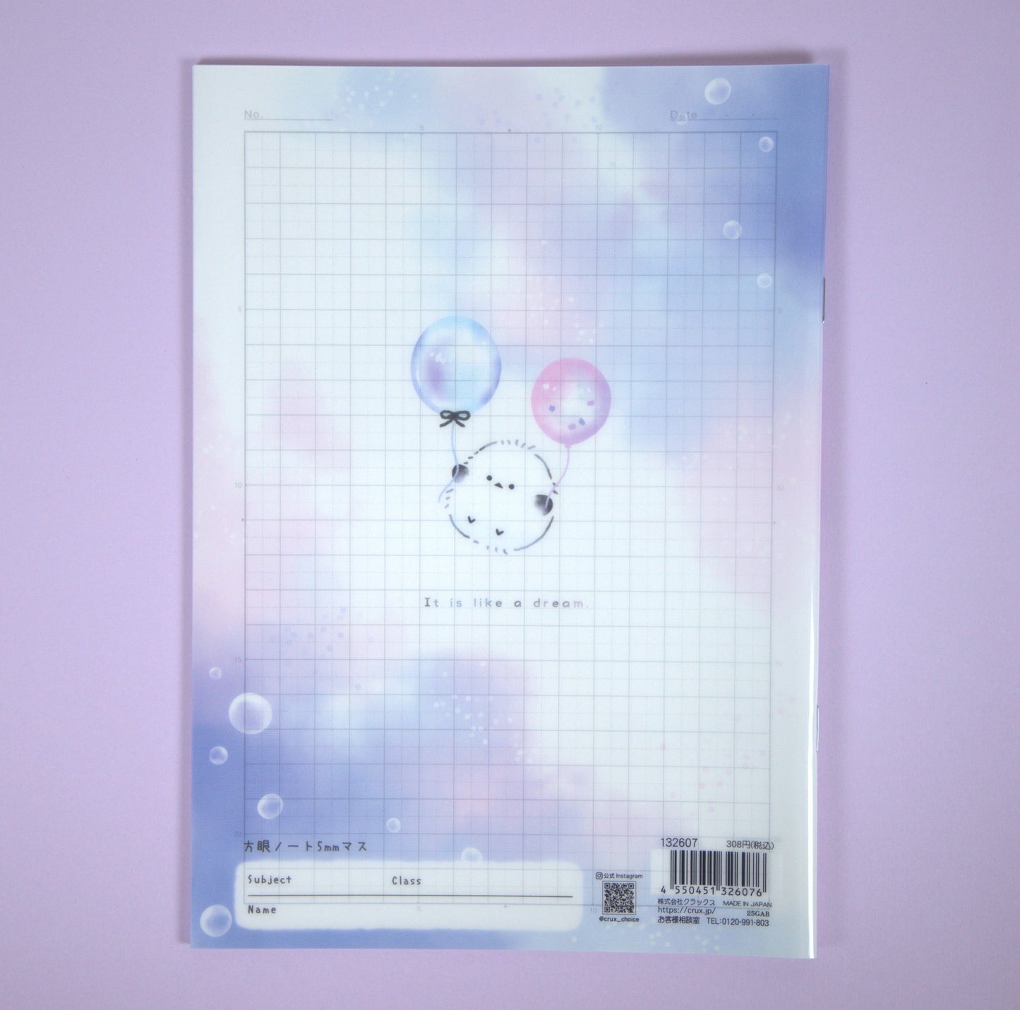 Crux Little Cottons Notebook Gridlines