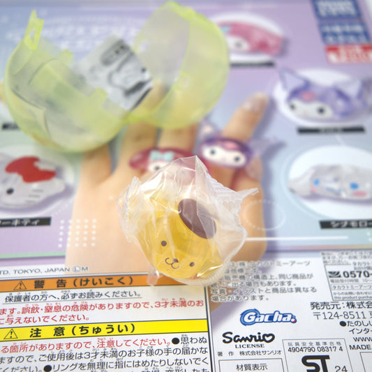 Pompompurin Acrylic Ring Sanrio Gashapon