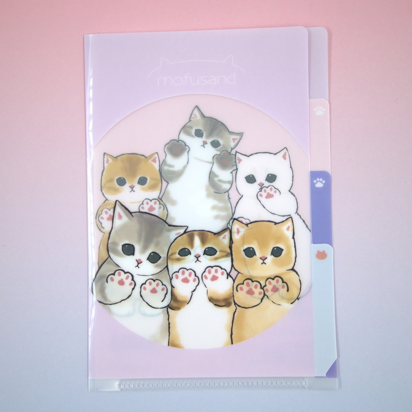 Mofusand A6 3 Pocket Folder Kitty Paws