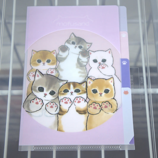 Mofusand A6 3 Pocket Folder Kitty Paws
