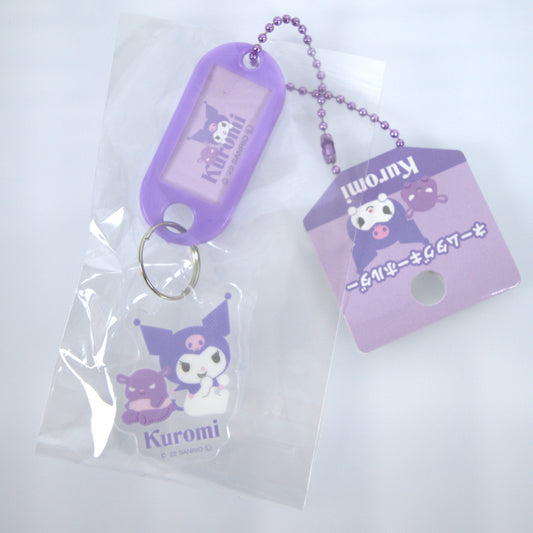 Kuromi Sanrio Name Tag Acrylic Keychain