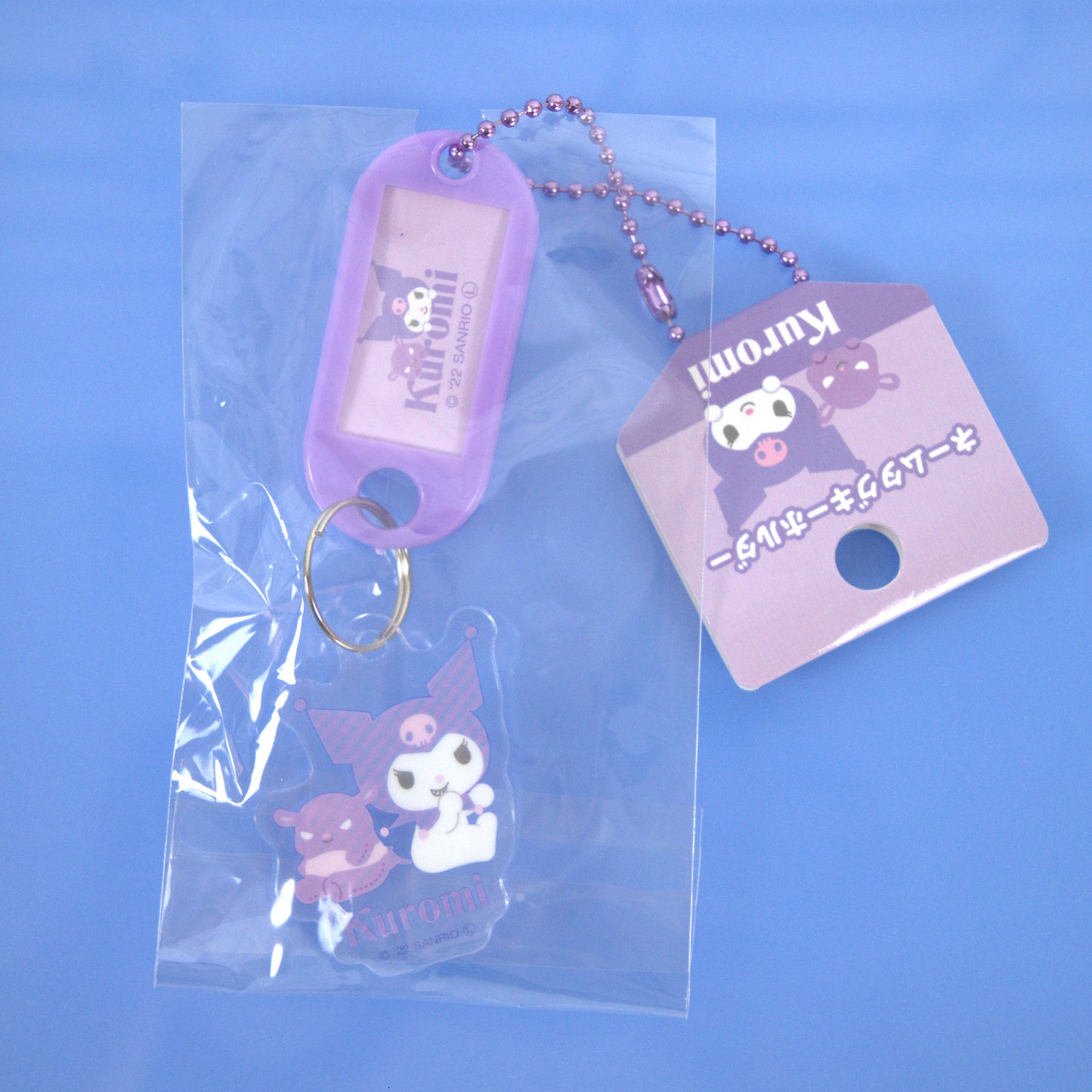 Kuromi Sanrio Name Tag Acrylic Keychain