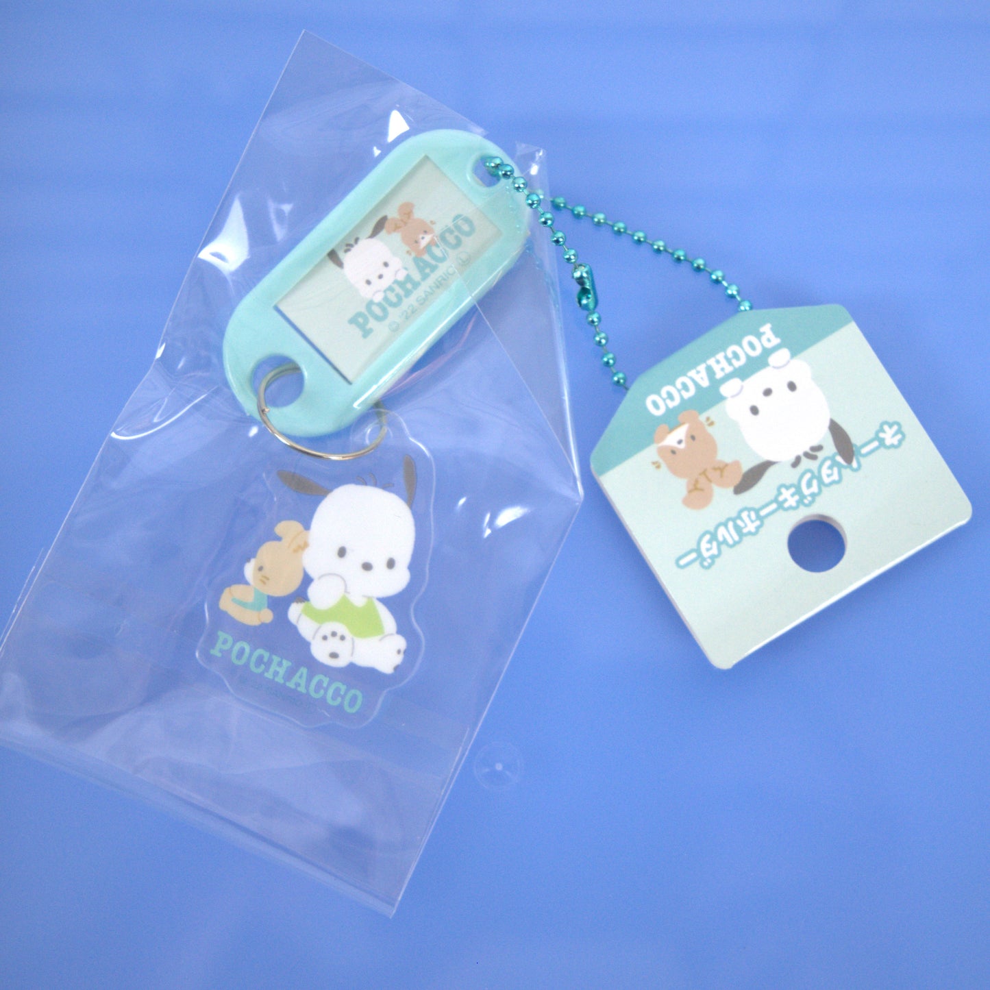 Pochacco Sanrio Name Tag Acrylic Keychain
