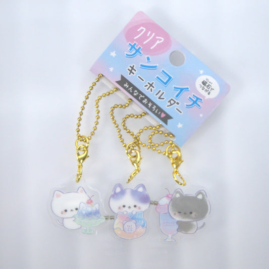 Crux Acrylic Triple Keychains Cats