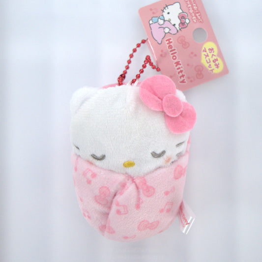 Hello Kitty Sanrio Sleeping Plush Keychain Pink